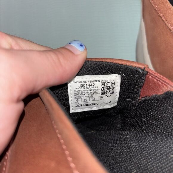 Merrell Shoes Encore Moc 4 Women Size 8 Rust Orange Leather Slip On Casual - Picture 9 of 9